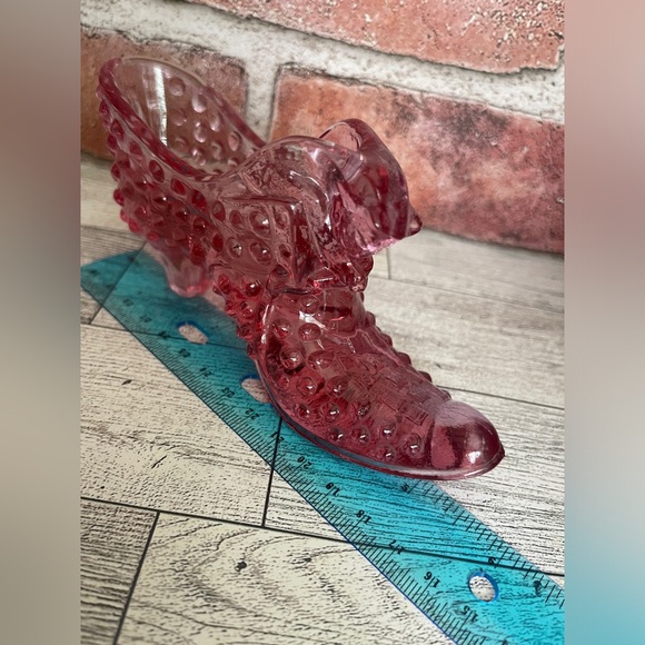 Fenton glass slipper Raspberry Pink - Picture 12 of 13